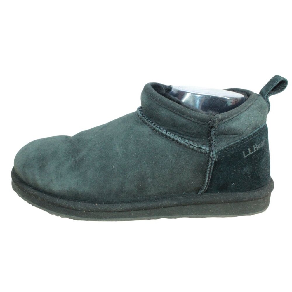 L.L. Bean Women's Black Suede Short Slip-On Bootie